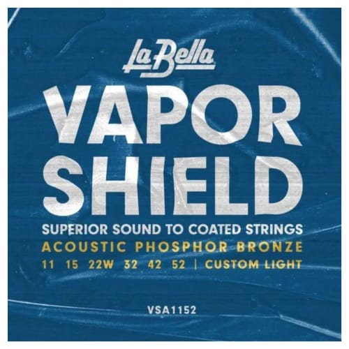 

La Bella VSA1152 VaporShield Acoustic Guitar Strings, Custom Light, 11-52
