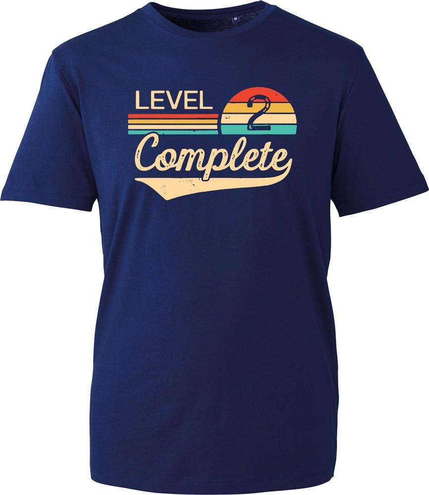 Level 2 Complete T Shirt Gift 2nd Birthday Graphic Tee Unisex Gamer Cotton Top S
