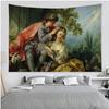 Renaissance Tapestry Oil Painting Art Tapestry Hippie Wall Hanging Tapestries Hanging Tarot Hippie Bedroom Dorm Wall Art Decor