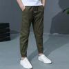 Pants Boy Kids Spring Solid Cotton Linen Trousers Children Pants Boy Fashion Full Straight Trousers
