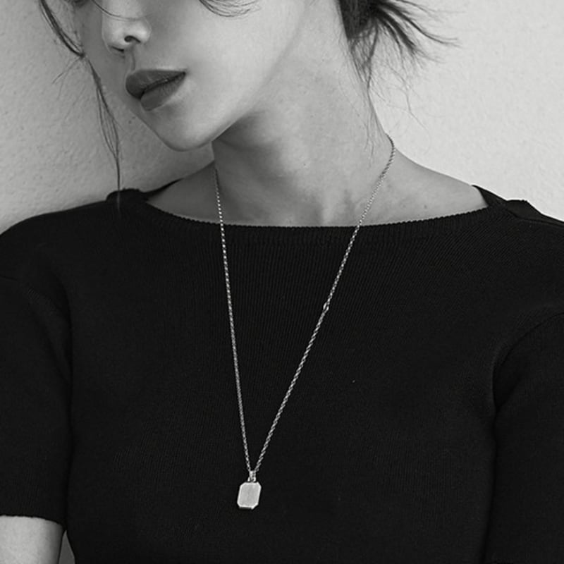 LECLAT OCTA EDGE NECKLACE SILVER/VERMEIL