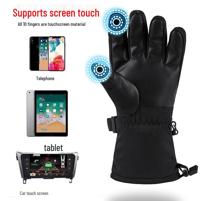 Elektrisch beheizte Touchscreen-Handschuhe für den Winter - Ideal zum Radfahren, Motorradfahren und Skifahren