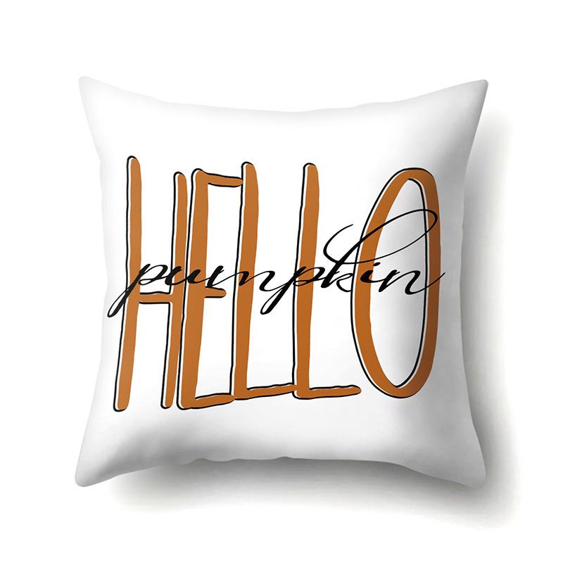 Thanksgiving Pillowcase Blessing Maple Leaf Pumpkin Sofa Cushion Cover Office Home Living Room Pillowcase
