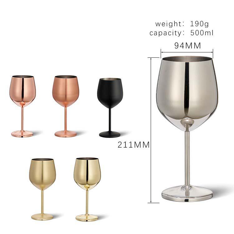 304 Stainless Steel Stemmed Wine and Cocktail Glass