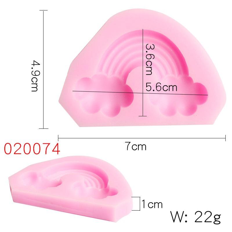 Rainbow Silicone Cake Mold Gypsum Aroma Cake Decorating Moulds Handmade Soap Chocolate Mold