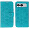 For OnePlus Nord 4 Case Rhinestone Decor PU Leather Mandala Imprinted Design Phone Cover with Wrist Strap