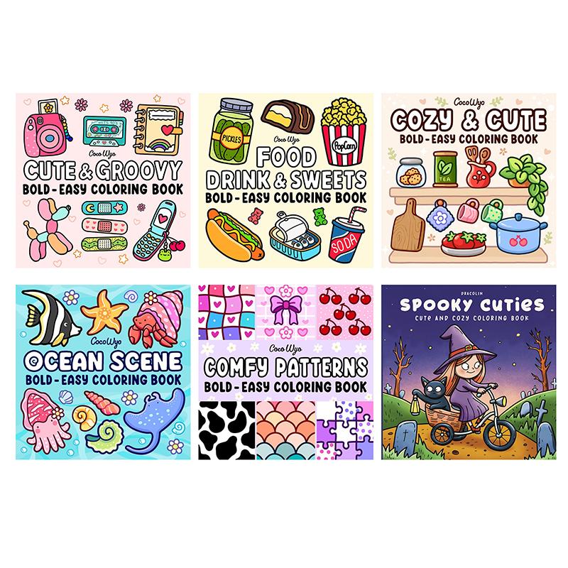 Creative Diy Coloring Book Cartoon Funny Children Graffiti Notebook Cute Coloring Book Drawing Book Adult Relaxation Supplies