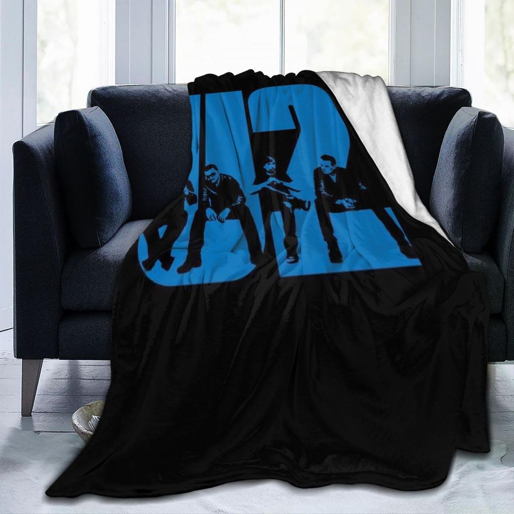 U2 Rock Band Flannel Blanket Pop Rock Music Album Warm Soft Throw Blanket for Bedroom Airplane Travel  Bedspread Sofa Bed Cover