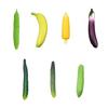 Fake Vegetable Squeeze Toy Anxiety Relief Simulation Eggplant Corn Cucumber Bitter Gourd Banana Sensory Toy Home Office Worker Relaxation Tool