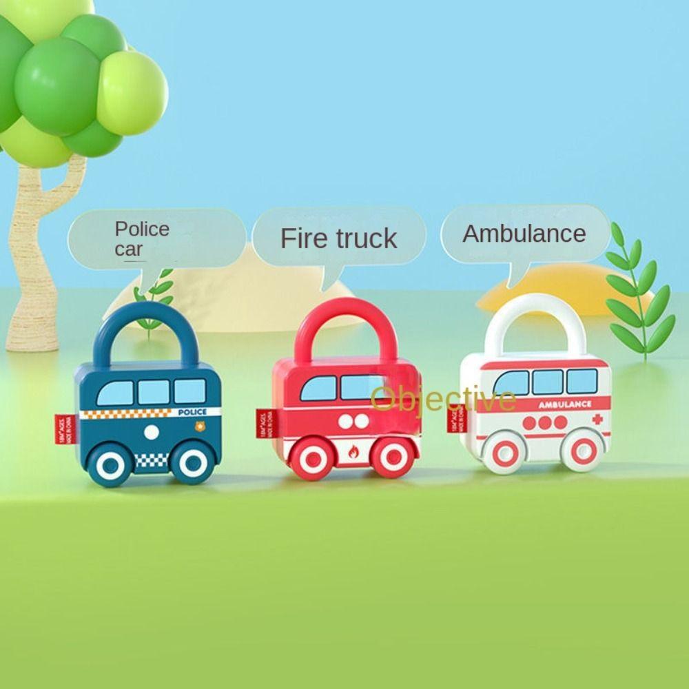 3pcs Early Educational Keys Matching Toy Number Matching Keys Car Toy Car Unlocking Game Gift