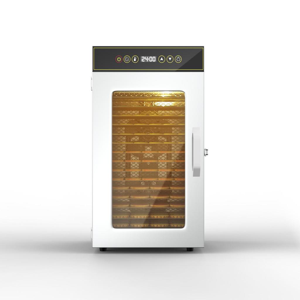 18-Layer Stainless Steel Food Dehydrator with Double-Layer Insulation for Home and Commercial Use - Smart Fruit Dryer Machine