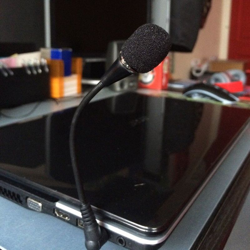 Wired Stereo Audio High Quality Mobile Phone for Laptop PC Small Computer Desktop Black Plug Mic Microphone Mini