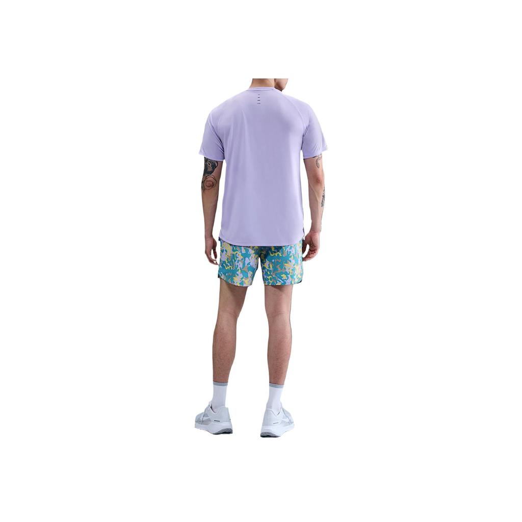 Nike SS25 Dry Fit ADV Comfortable Soft Casual Versatile Solid Color Brand Logo Raglan Sleeve Short Sleeve T-Shirt Men T-Shirt Purple HV5204-515