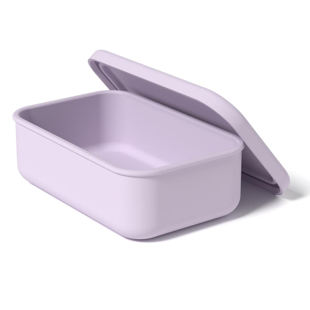 Silicone Ice Cube Tray with Lid: 4-Grid Frozen Soup & Food Storage Box