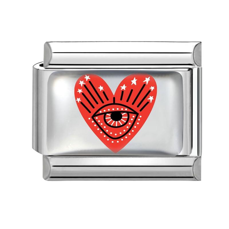 Cute Animal Series Cat Dog Eye Cherry Butterfly Italian Charm Links Fit 9mm Stainless Steel Bracelet Women DIY Making Jewelry