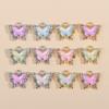 10Pcs Fashion Colorful Crystal Butterfly Pendant Shiny Zircon Charms For Korean Women Necklace Choker Jewelry Accessories Wholes