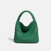 2026 Spring/Summer Women's Hand-Woven Soft Leather Bucket Bag - High-End Single Shoulder Handbag & Underarm Bag