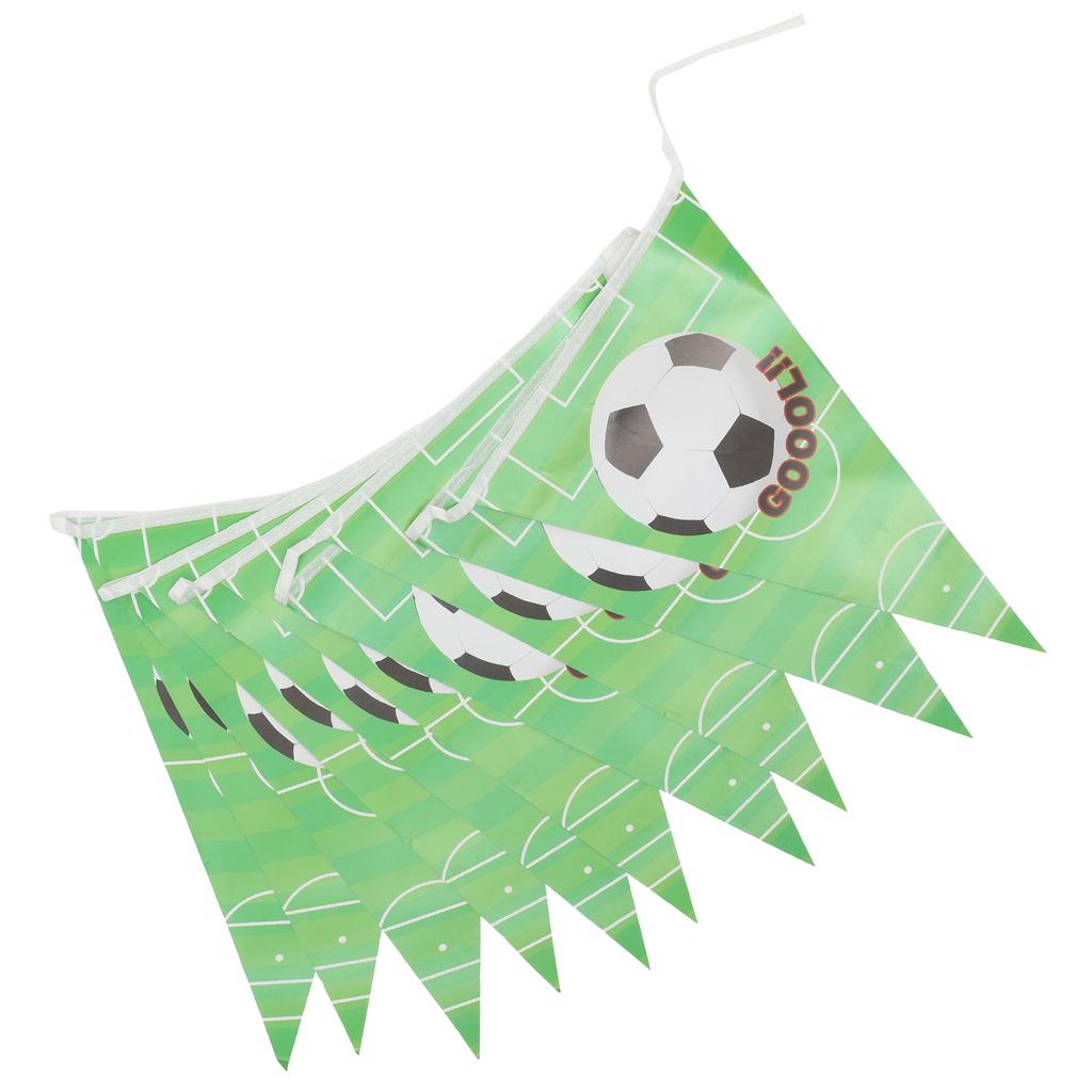 Green Football Theme Party Decorations Bunting Banner Garland Set Birthday Supplies Soccer Themed Streamers Confetti