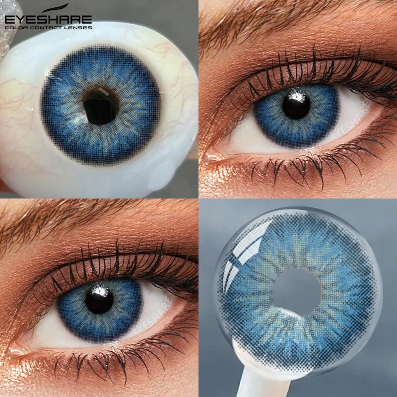 EYESHARE Natural Colored Pupils for Eyes 1 Pair Gray Lenses Cosmetic Brown Beauty Lenses Blue Eye Contact Green y2k Colorcon