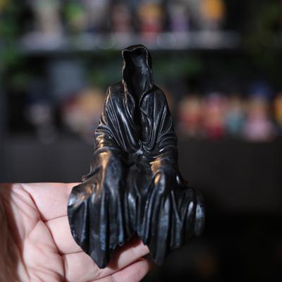 Grim Reaper Figurină Gotic Robă Neagră Moarte Rășină Statuie Sculptură Home Office Desktop Raft Decor Ornament Halloween Festival Cadou