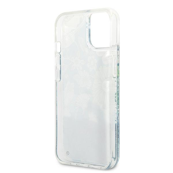 Guess Guhcp13Slflsn Iphone 13 Mini 5,4Zielony/Green Hardcase Flower Liquid Glitter