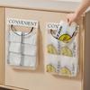 Wall-Mounted Kitchen Trash Bag Organizer - Large Capacity Velcro Mesh Holder