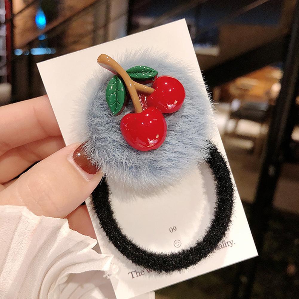 High Elastic Cherry Hair Rope Hair Band Female Hair Band Rope Hair Accessories