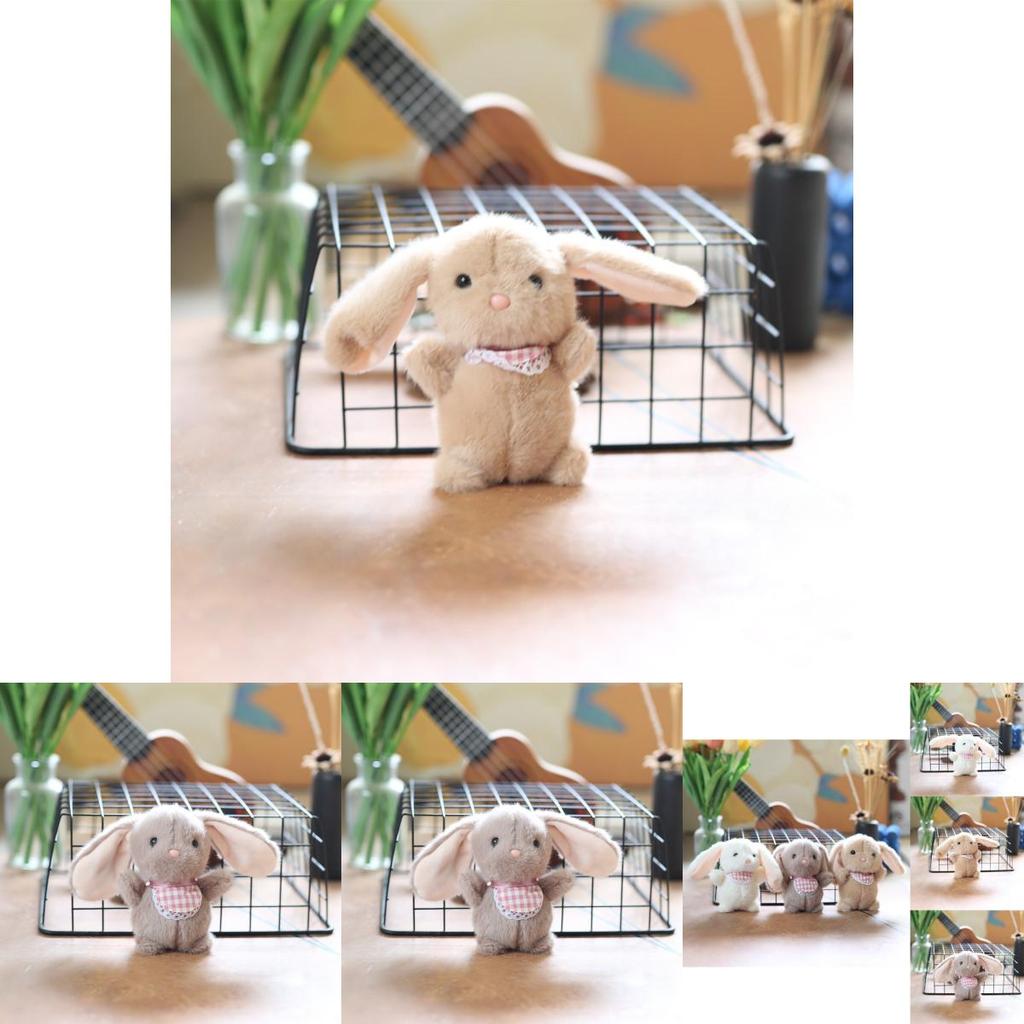 Adorable Plush Bunny Keychain Cute Soft Bag Charm Stuffed Animal Toy For Kids