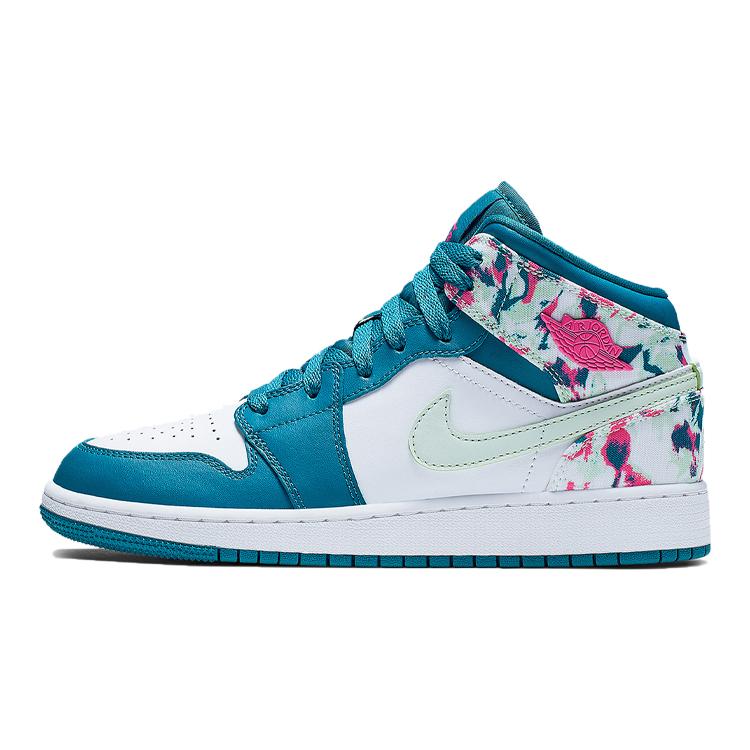 Jordan 1 Mid Paint Stroke GS 555112-300 38.5 розовый/синий