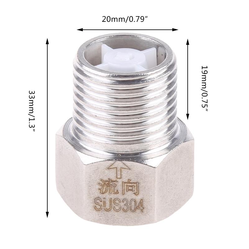 1/2 inch Copper Threaded Check for Valve One Way Non-return Check for Valve Suitable for Water for Tank Water Heater Toi