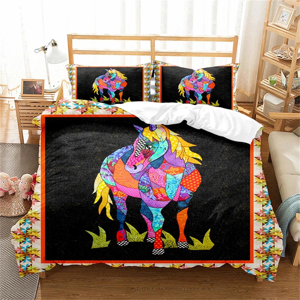 

Carton Animal Soft Duvet Cover Lovely Colorful Cow for Kid Tens Adult People Polyester Comfortable Quilt Cover Animal Picture Join Together Rom Decor 120*200cm Single