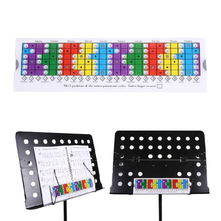 Guitar Scales Sliding Ruler Fingerboard Scale Chart for Acoustic Folk Guitar