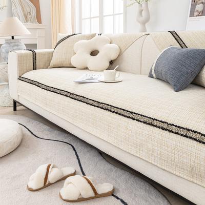 Fabric Sofa Cushion Four Seasons Universal Non-slip Cushion Solid Color Double Simple Sofa Cover Cover Cloth Cover Towel