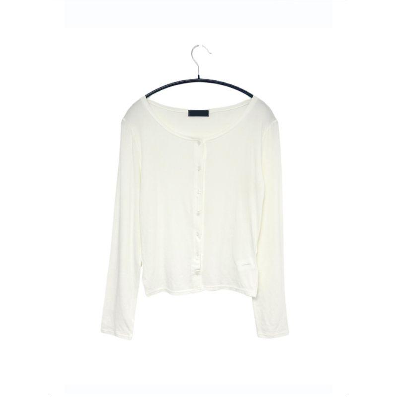 

[So4more] Южная Корея Прямая почтовая рассылка Лето Лето Легче всего для сочетания Застежка Рубашка для защиты от солнца для помещений с кондиционером Длинные рукава Верхняя одежда для сочетания White Long sleeves does One size