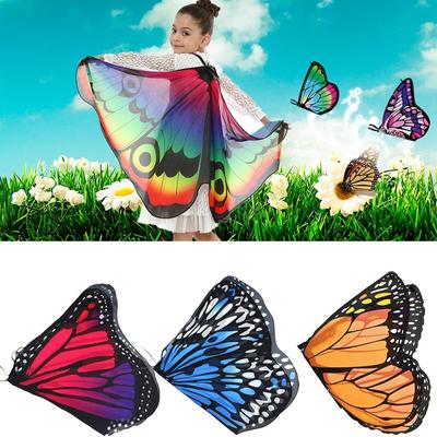 Lembrancinha de Festa Cosplay Fada Capa Infantil Asas de Borboleta Xale Acessório de Fantasia Lenço de Borboleta