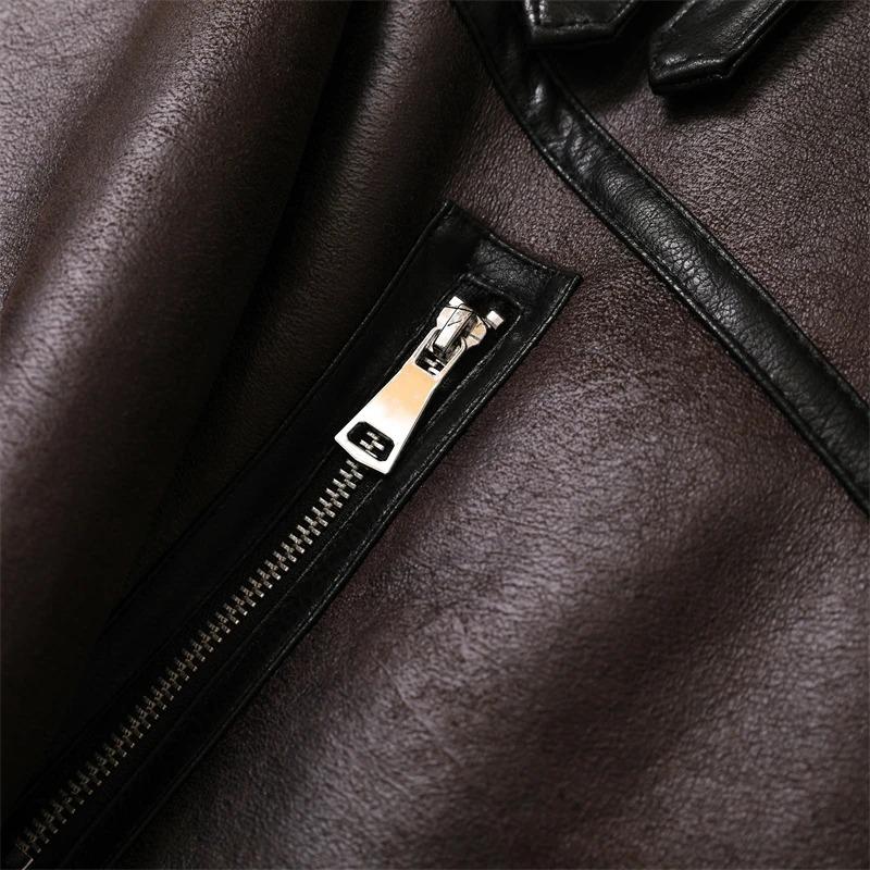 Women's Winter Warm Coat 2024 New Faux Leather Lamb Fleece Thickened Jacket Casual Motorcycle Bike Coat Belt Coat