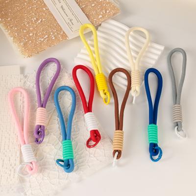 Multicolor Knot Mobile Phone Lanyard Creative Short Braided Lanyard Mobile Phone Case Key Ring Can Be Detachable To Preve