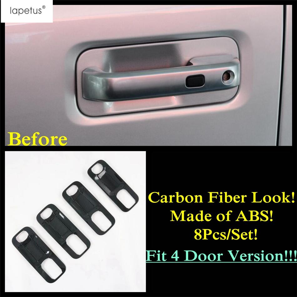 Carbon Fiber Side Door Handle Bowl Decoration Protection Cover Trim Accessories For Ford F-150 / Raptor 2015 -  2 / 4 Door