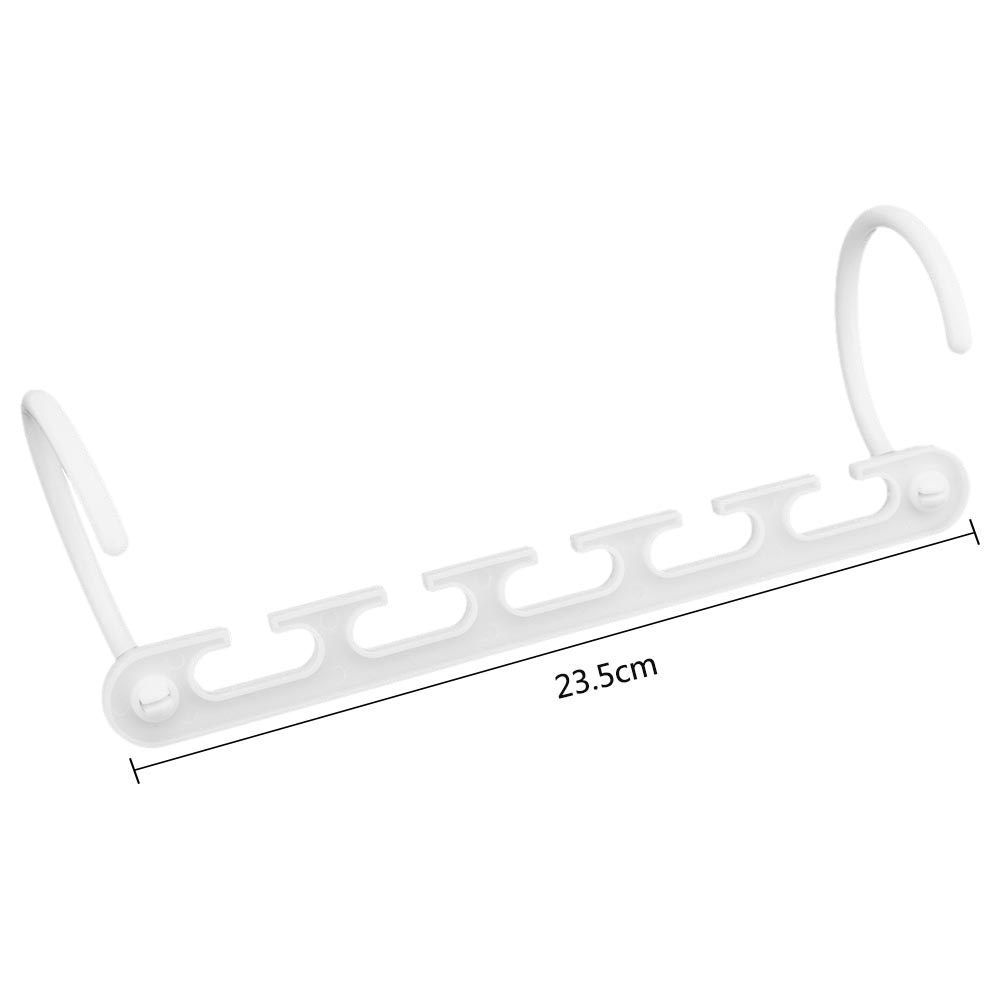 8pcs/set Clothes Hangers Rack Wardrobes Closet Clothing Hook Space Saver