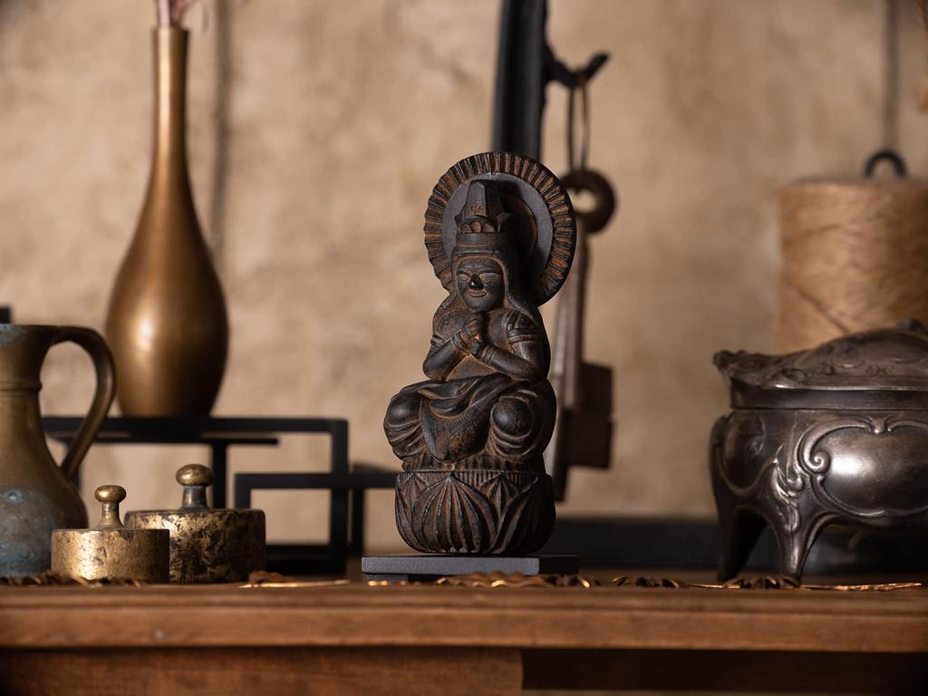 ISUM TanaCOCORO WOOD Dainichi Nyorai Mokuji Mokuji Wood Buddhist ISUM tw3535 [Palm] (Wooden Hinoki) - Buddha, Shonin, Carving, Statue, (Dainichi