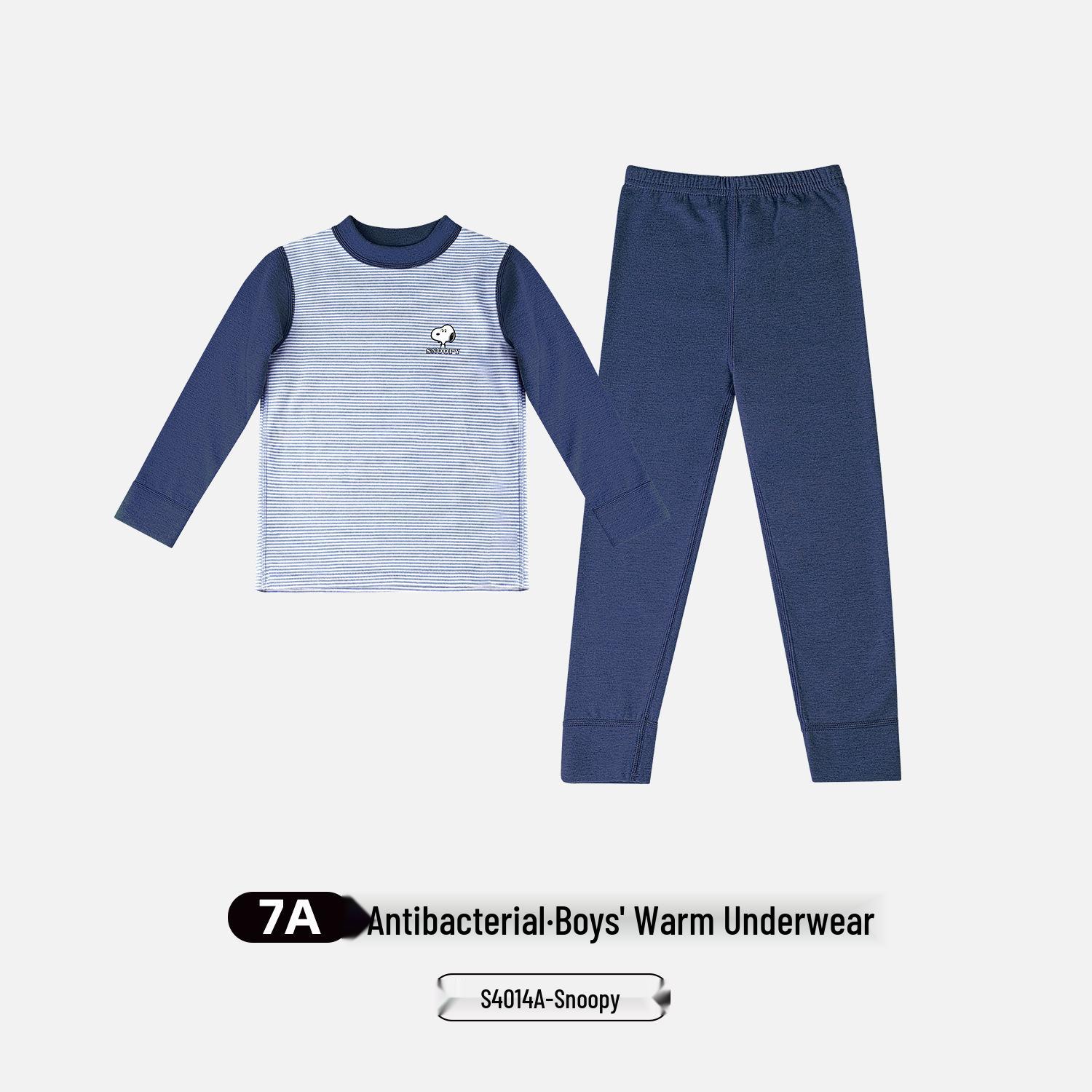 

Детский термокомплект с флисовой подкладкой: Осенняя пижама и брюки для мальчиков, домашняя одежда с высоким воротником для младенцев и детей постарше 140 (Height 135-145 cm, Weight 58-68 kg)