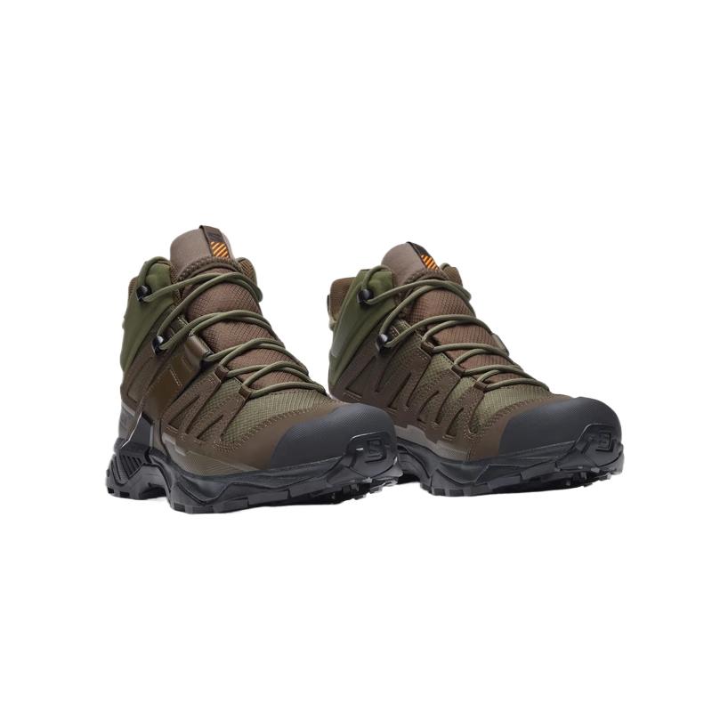 SALOMON Fabric Comfortable Versatile Waterproof Lightweight Mid-Top Hiking Shoes Unisex Hiking Shoes Brown 476070