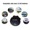 12V LED Digital Voltmeter Waterproof Voltage Gauge Meter Battery Tester with Digital Touch Display Panel for Car Boat Marine