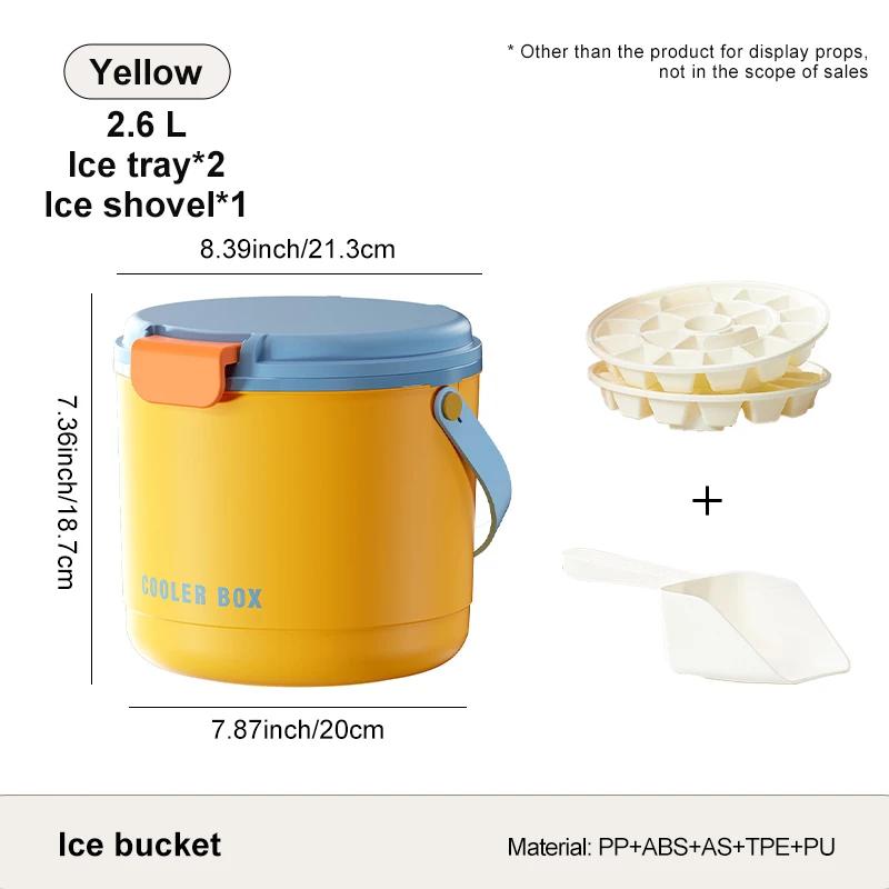 Food Grade Ice Compartment Storage with Outdoor Camping Portable Sealed Thermal Insulation Household Ice Storage Bucket
