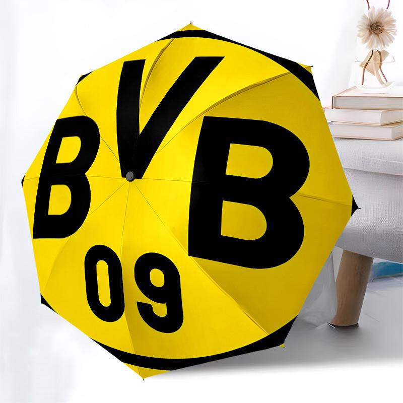 BVB, Logo Automatic Opening and Closing, 8 Rib Structure Portable Umbrella, Suitable for Men and Women In All Seasons  Perfect Gift for Holi