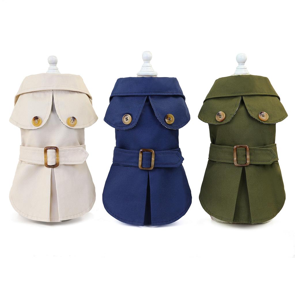 Hundemantel Trench Pet Jacke Herbst Winter Hundekleidung für kleine Hunde Yorkie Gürtel Dekor Welpe Katze Kostüm Pudel Chihuahua Outfits