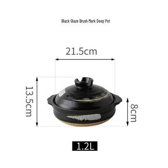 Bao Yi High-Temperature Japanese Ceramic Clay Soup Pot for Gas Stove