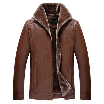 New Men's Winter Casual Fashion Leather Jackets Medium Men's Casual Leather Jackets Men's Tops