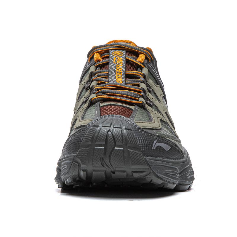 New LiNing CF Tracing Shock Absorbers Rebound Low top Hiking Shoes Unisex Green AHTV033-3