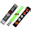 LIGHTSABER CHOPSTICKS LIGHT UP STAR WARS LED Glowing Light Saber Chop Sticks REBLE Sushi Lightup Sabers Removable Handle Dishwasher Safe Green 1 Pair